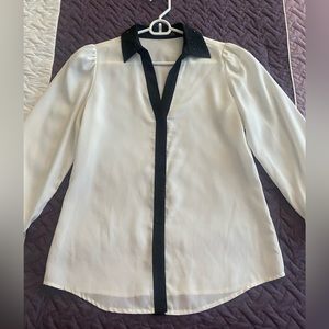 The Limited Blouse with Sparkly Collar